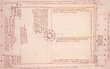 Traza y plano del jardín y hueta que la duquesa de Béjar tiene en su casa en la ciudad de Sevilla - Archivo Histórico Nacional