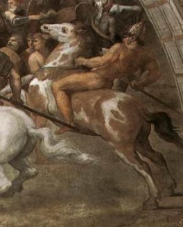Detalle del caballo descrito por Vasari