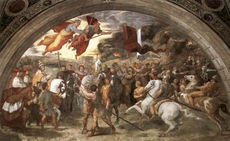 El encuentro de León Magno con Atila - Rafael Sanzio, 1513-1514